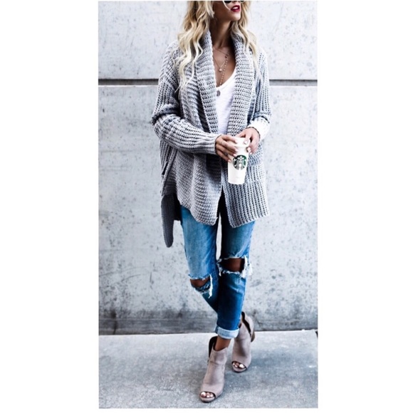 !CLEARANCE! Luxe Gray Cardigan - Picture 4 of 5